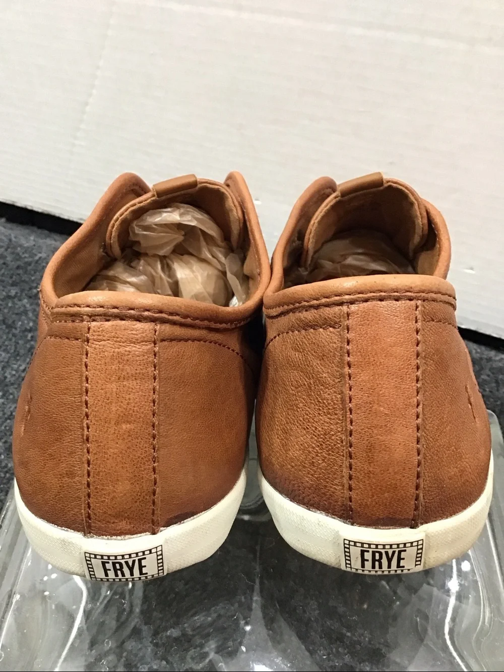 Frye Maya CVO cognac brown leather slip on sneaker 9M